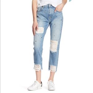 7 for All Mankind Josefina Studded Boyfriend Jeans